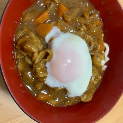 カレーうどんに乗せて見ました。美味しかったです。